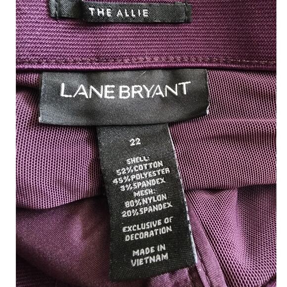 Lane Bryant THE ALLIE Purple Cropped Capri Lace Trim Plus Size 22 - Picture 6 of 6